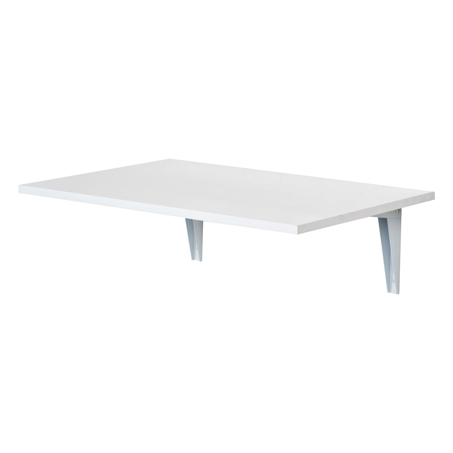 Wall table folding saving in mdf and metal frame, for living room kitchen, white, 60x40x20cm