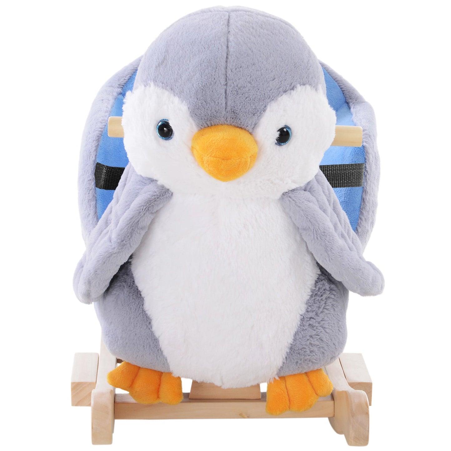 Plush Penguin Rocking Horse with 32 Music and Safety Belt, Age 18 Months