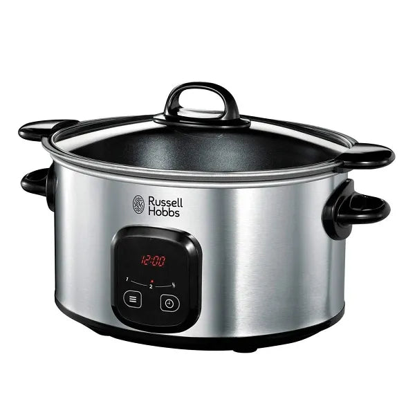 6.0Ltr Slow Cooker, 200W, Silver/Black