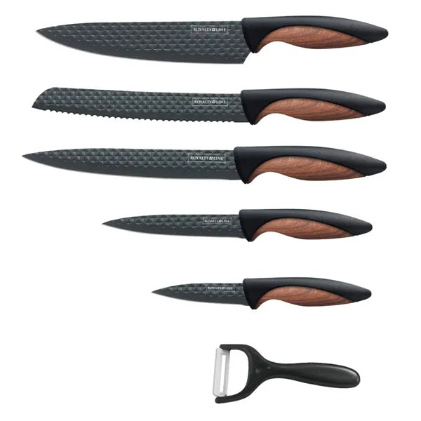 6pcs, kitchen knife, box set, Royalty Line DC5D