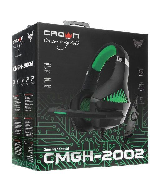 Wired, gaming headphones, microphone, Crown Micro CMGH-2002