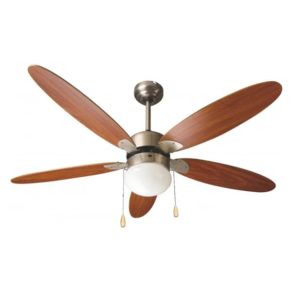 ZEPHIR ZFS9110M Ceiling Fan with Light – 130cm, 5 Wooden Blades