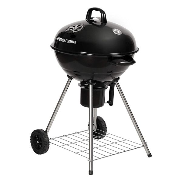 22", kettle type, charcoal bbq, outdoor barbecue, George Foreman