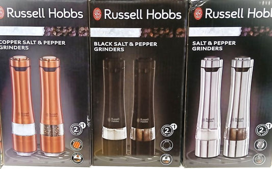 Stainless steel, salt and pepper, grinder, spice mill, RUSSELL HOBBS