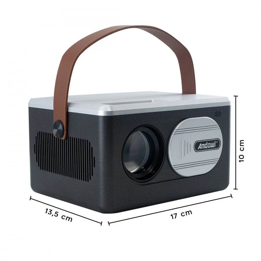 Portable Projector Android 10 Built-in Speaker Andowl Q-HD4800