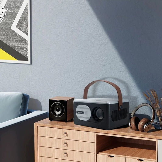 Portable Projector Android 10 Built-in Speaker Andowl Q-HD4800