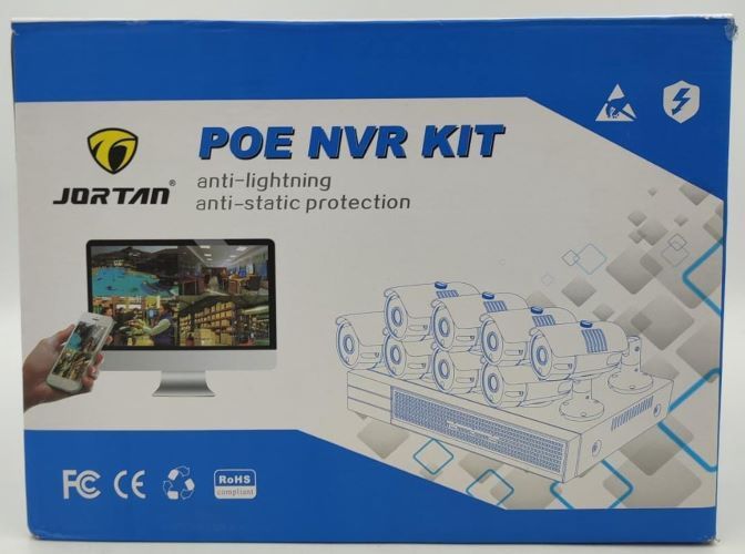 CCTV, 8 cameras, NVR POE KIT, 8 channels DVR, Jortan