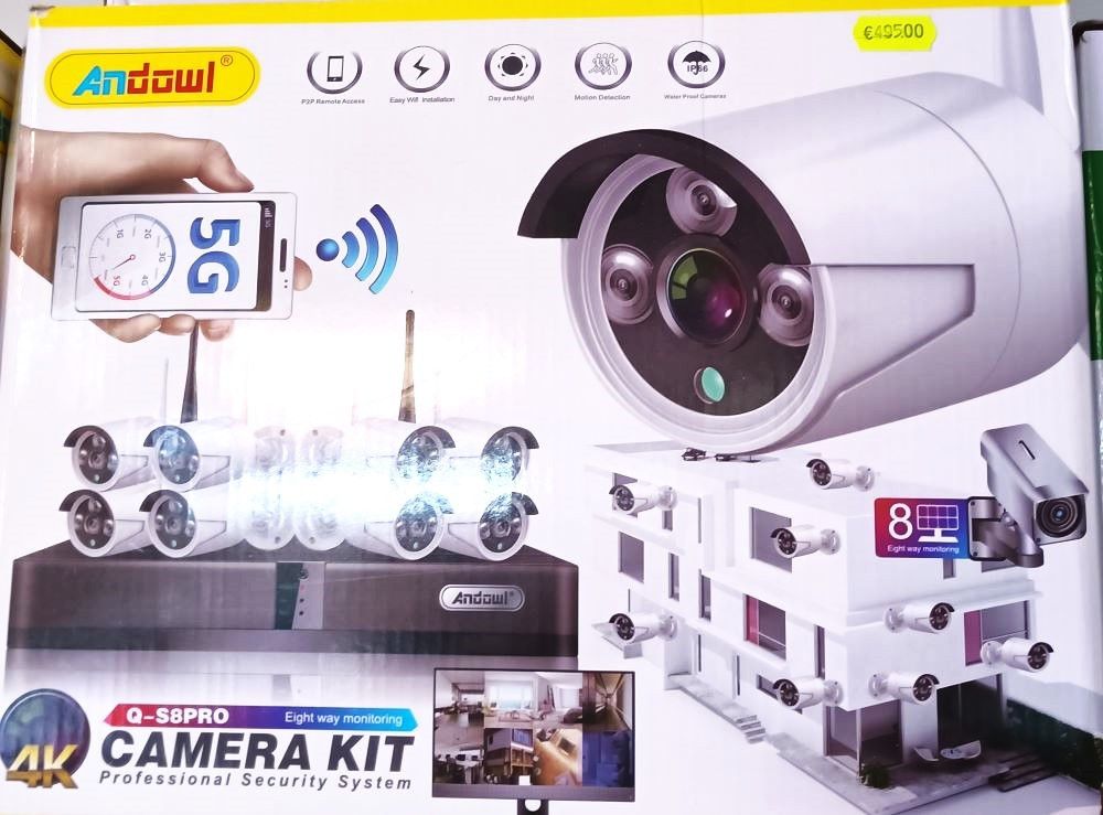 4K, CCTV, camera system, 8 cameras, DVR 8 channels, Andowl Q-S80PRO