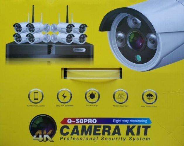 4K, CCTV, camera system, 8 cameras, DVR 8 channels, Andowl Q-S80PRO