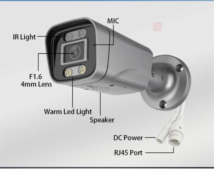 CCTV, 8 cameras, 5MP, IVR, DVR 1TB, 25MT cables, CAT6