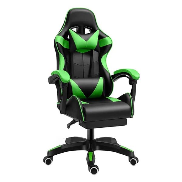 Gaming chair, PU leather, black-green, CIS 2023-1F