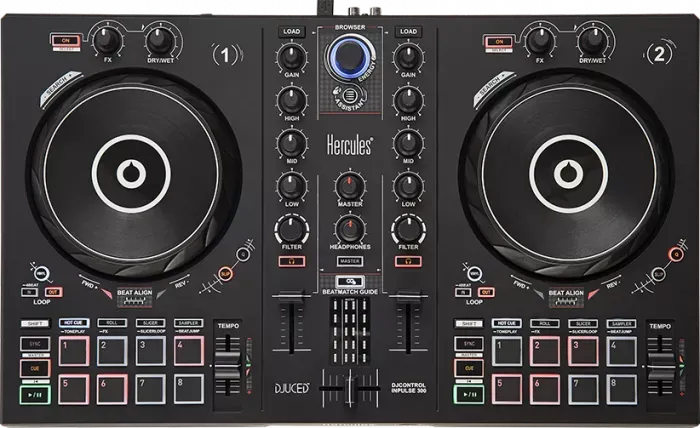 DJ Equipment, Black, HERCULES DJ Control Inpulse 300