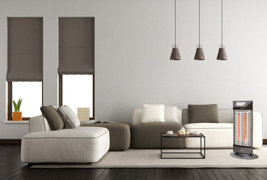 1050W, tower heater, carbon fibre element, grey, Argo AMBIENT