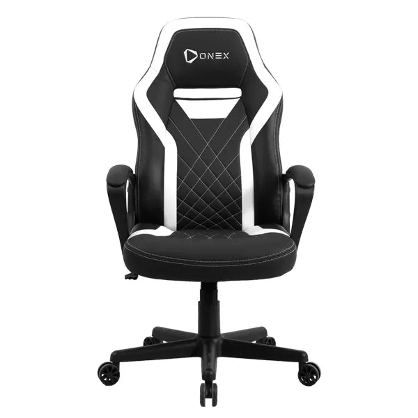 Gaming Chair, PU Leather, Up to 100kg, Black/White