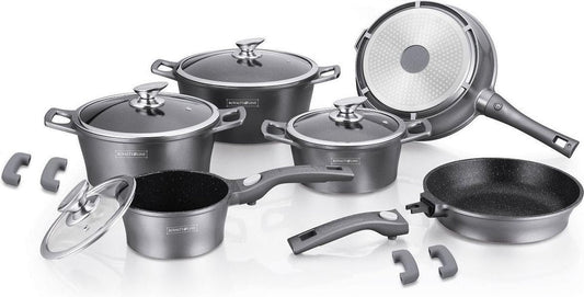 14pcs, cookware set, silver, Royalty Line ES2014M