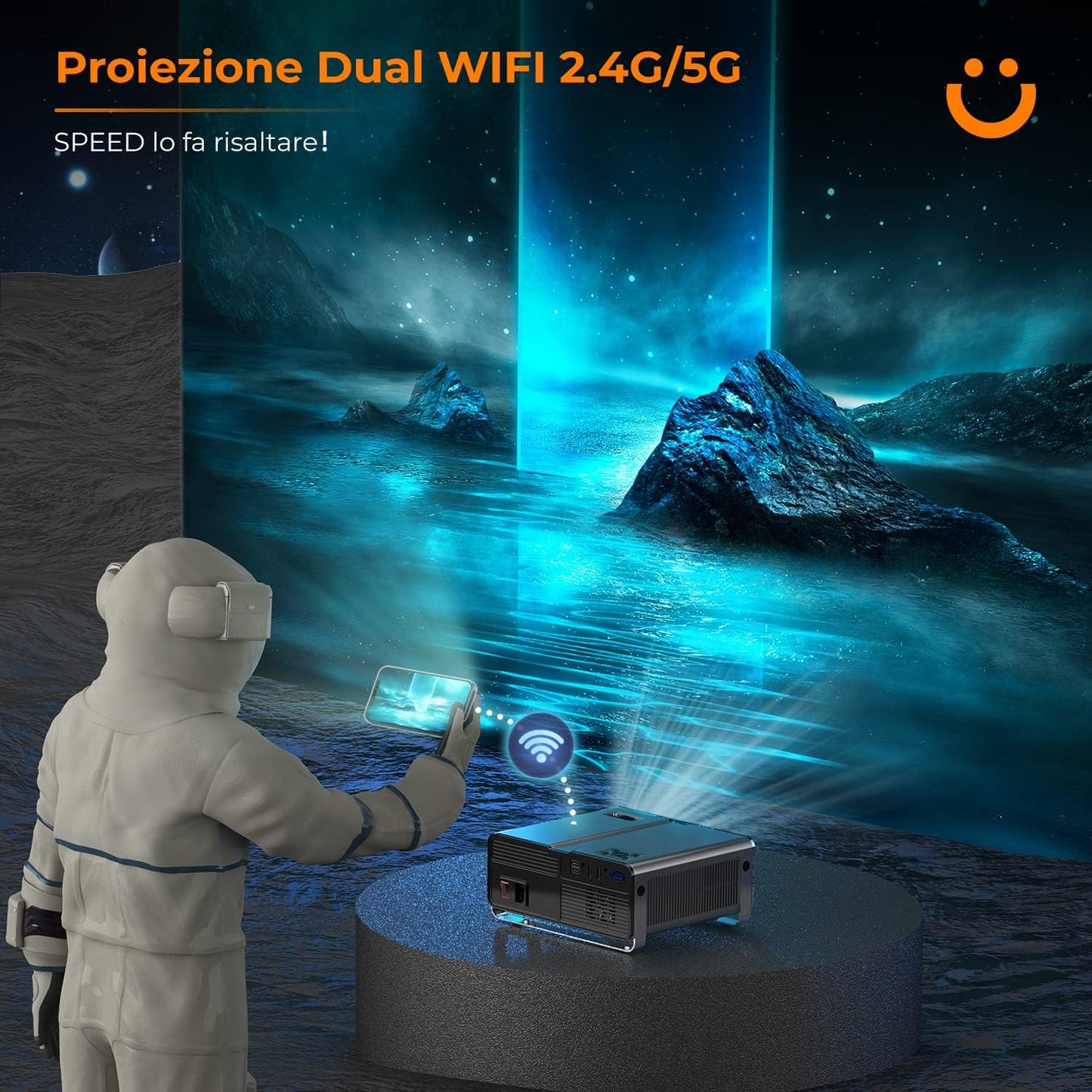 1080P, full HD, led projector, 5G WiFi, bluetooth, YABER V10 9000L