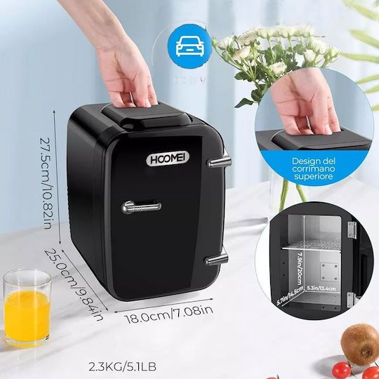 4lt, portable fridge, 12v-220v, Hoomei HM-6548-B