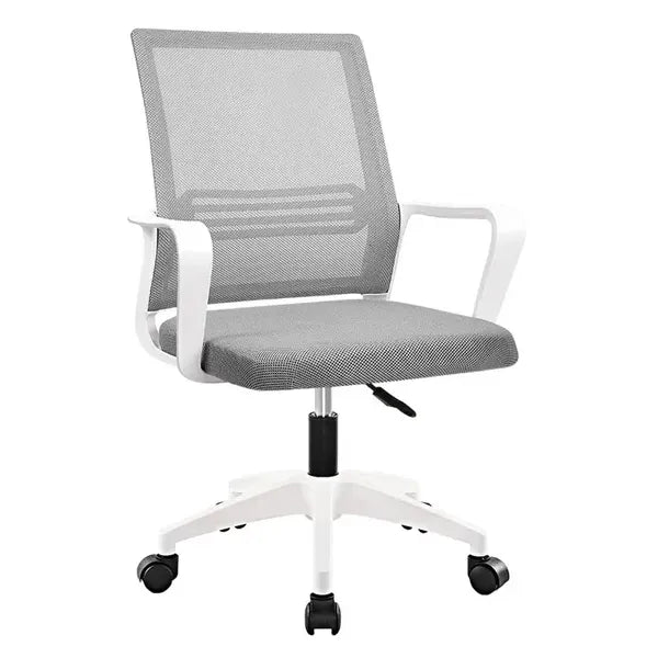 Office Chair, Lumbar Support, Mesh Back, Grey/White