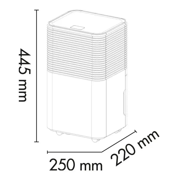 13 L/24hr, Dehumidifier, Laundry Mode, LED Display, White – Argo Lilium Art