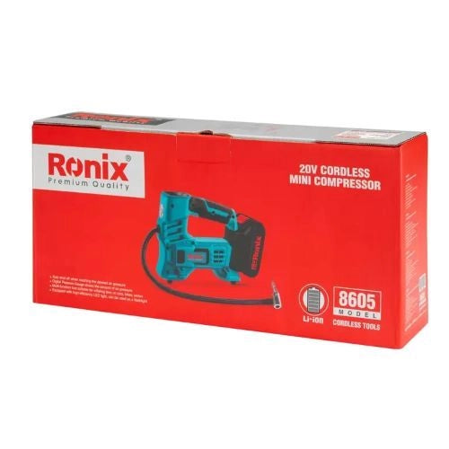 20V, cordless mini compressor, RONIX 8605