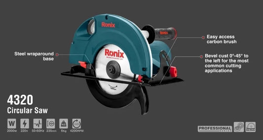 2000W, electric circular saw, RONIX 4320