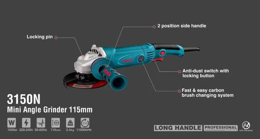 11000RPM, 1050W, mini angle grinder, RONIX 3150N