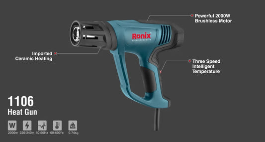 2000W, heat gun, RONIX 1106