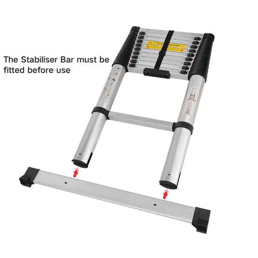 Retracting Aluminum Telescopic Ladder - 5.60M