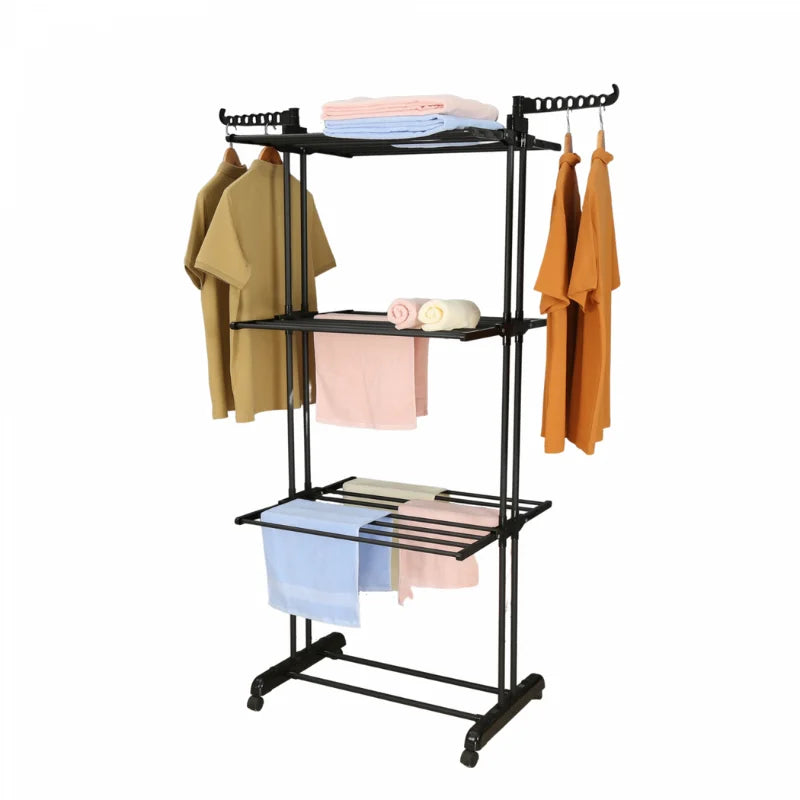 Moving Clothes Rack - Black