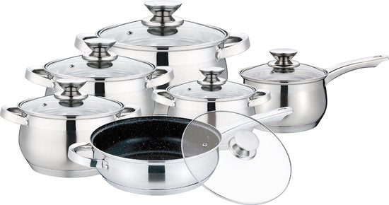 12pcs, cookware set, stainless-steel, Royalty Line