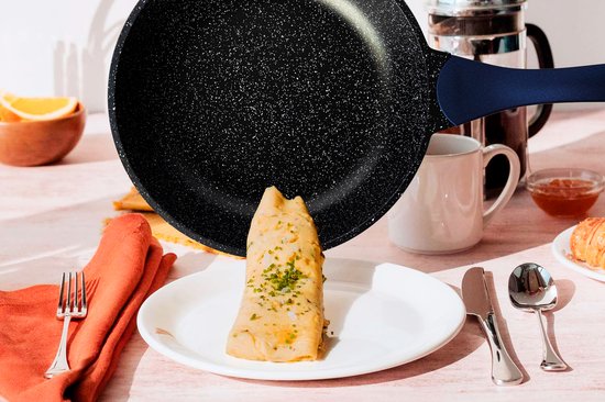 13 Piece Pan Sets with Non-Stick Coating - Pans for All Heat Sources - Blue