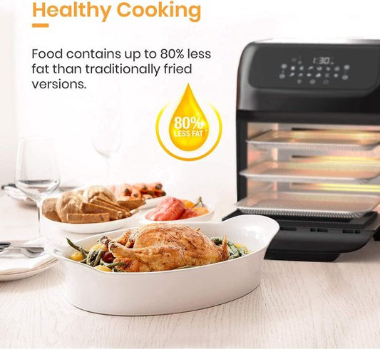 12.0Ltr Air-Fryer, 1800W, Mini Oven, Silver/Black