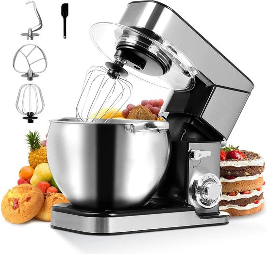 Powerful 2500W Food Processor - Kitchen Mixer XL - Stainless Steel