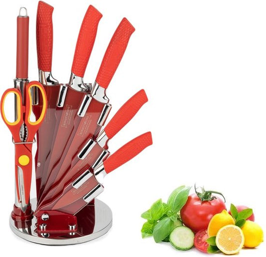 8 pcs, kitchen knife set, spinning rack, Royalty Line