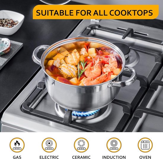18 pcs, cookware set, stainless steel, Royalty Line 1802