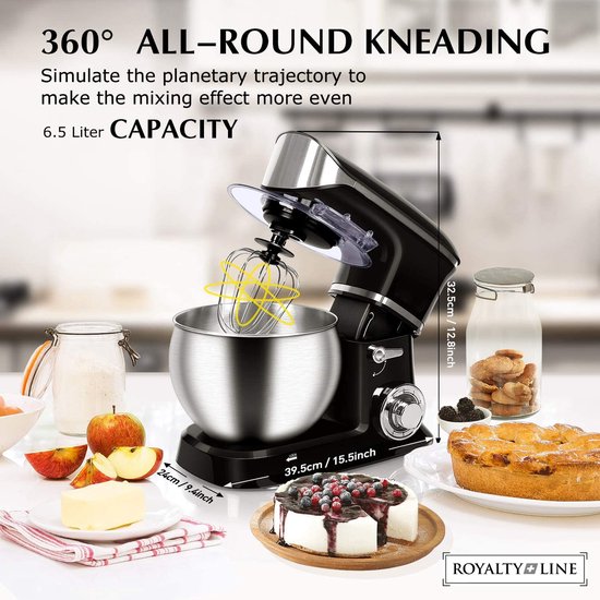1900W, Multifunctional Mixer, Kitchen Machine, Black