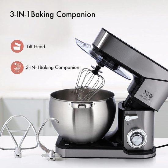 Powerful 2500W Food Processor - Kitchen Mixer XL - Stainless Steel