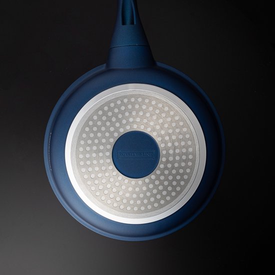 10 pcs, Cookware set, Marble-coated, Dishwasher-safe, Induction-ready, Blue, ROYALTYLINE