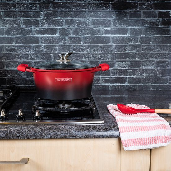 14pcs, cookware set, red-black, Royalty Line ES2014M