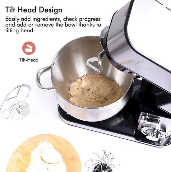 Powerful 2500W Food Processor - Kitchen Mixer XL - Stainless Steel