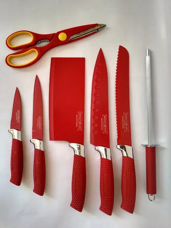 8 pcs, kitchen knife set, spinning rack, Royalty Line