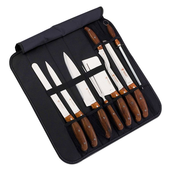 Royaltyline K9C Kitchen Knife Set – 9 Pieces, Wooden Handles