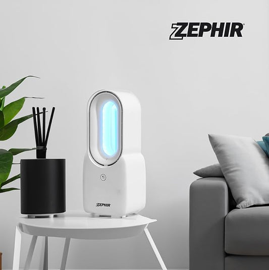 30cm, desk fan, bladeless, led 7 colors, rechargeable, Zephir PGL23