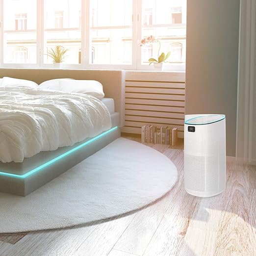 50W, Air Purifier, Wi-Fi, Smart, Digital display, White, ISNATCH