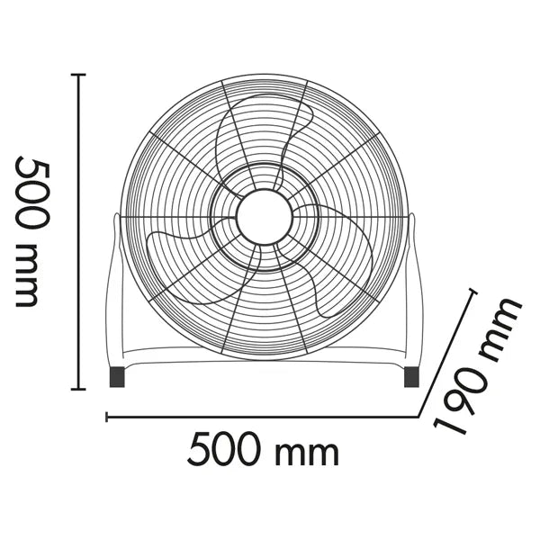 93W, floor fan, metal blades, Argo Speedy