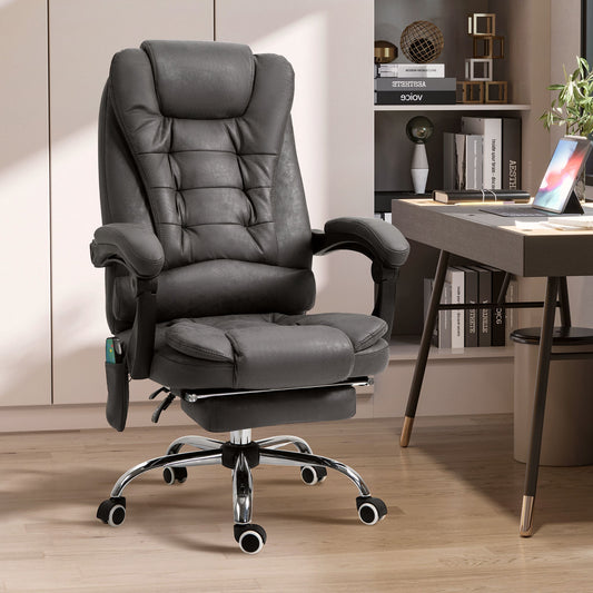 Office Chair Massage and Recliner with Heat and Adjustable Height, Grey