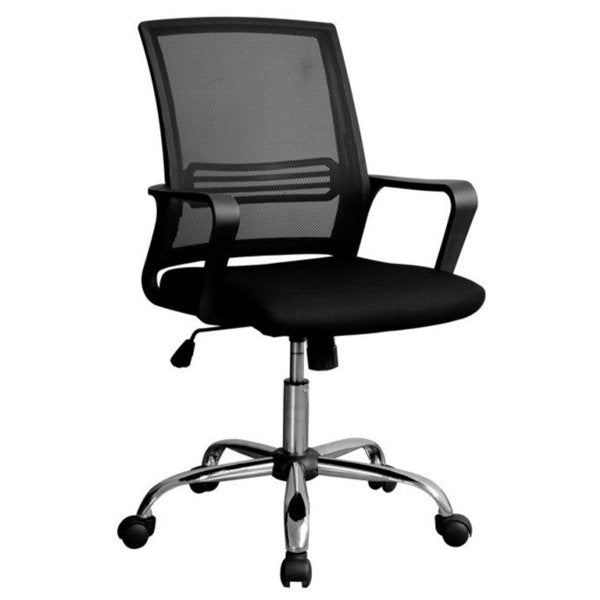 Belem MANILA Office Chair – Black Fabric with Fixed Armrests
