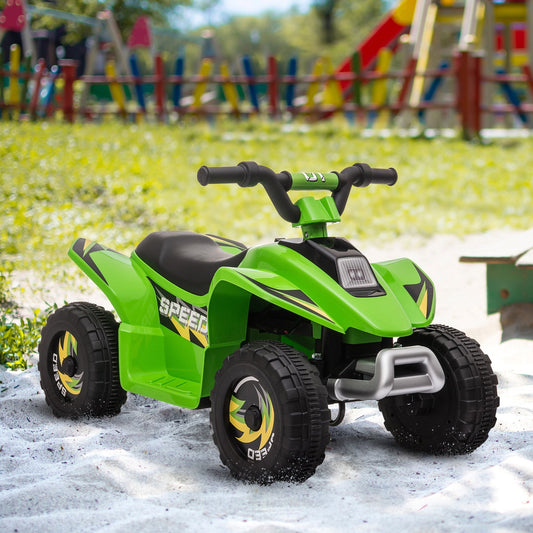 Quad for electric children with rechargeable 6V - green battery