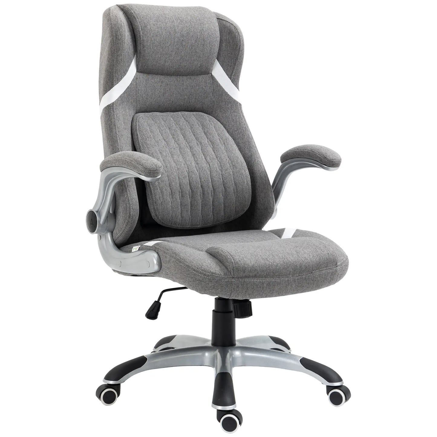 Breathable Fabric and Steel Reclining Office Chair with Adjustable Height, 68x76x109-117 cm