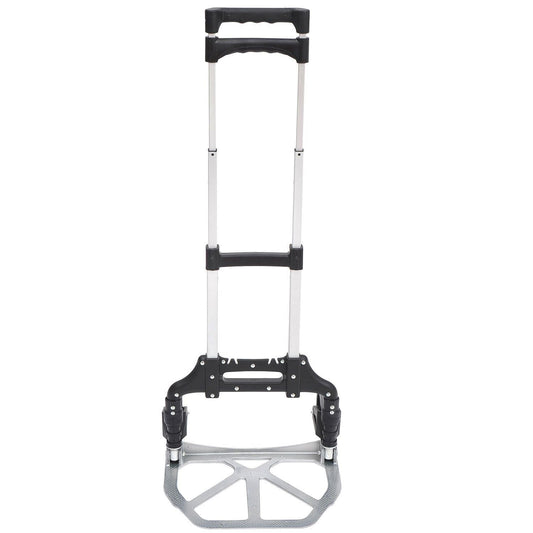 Folding Luggage Cart Max 70kg with Telescopic Handles and Adjustable Height, 41x38.5x100 cm, Silver